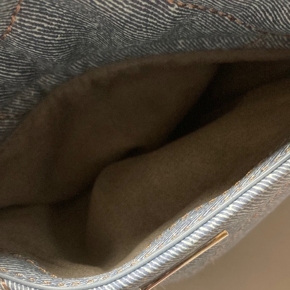 Vince Camuto Doty Quilted Leather Washed Denim Crossbody - Picture 13 of 13